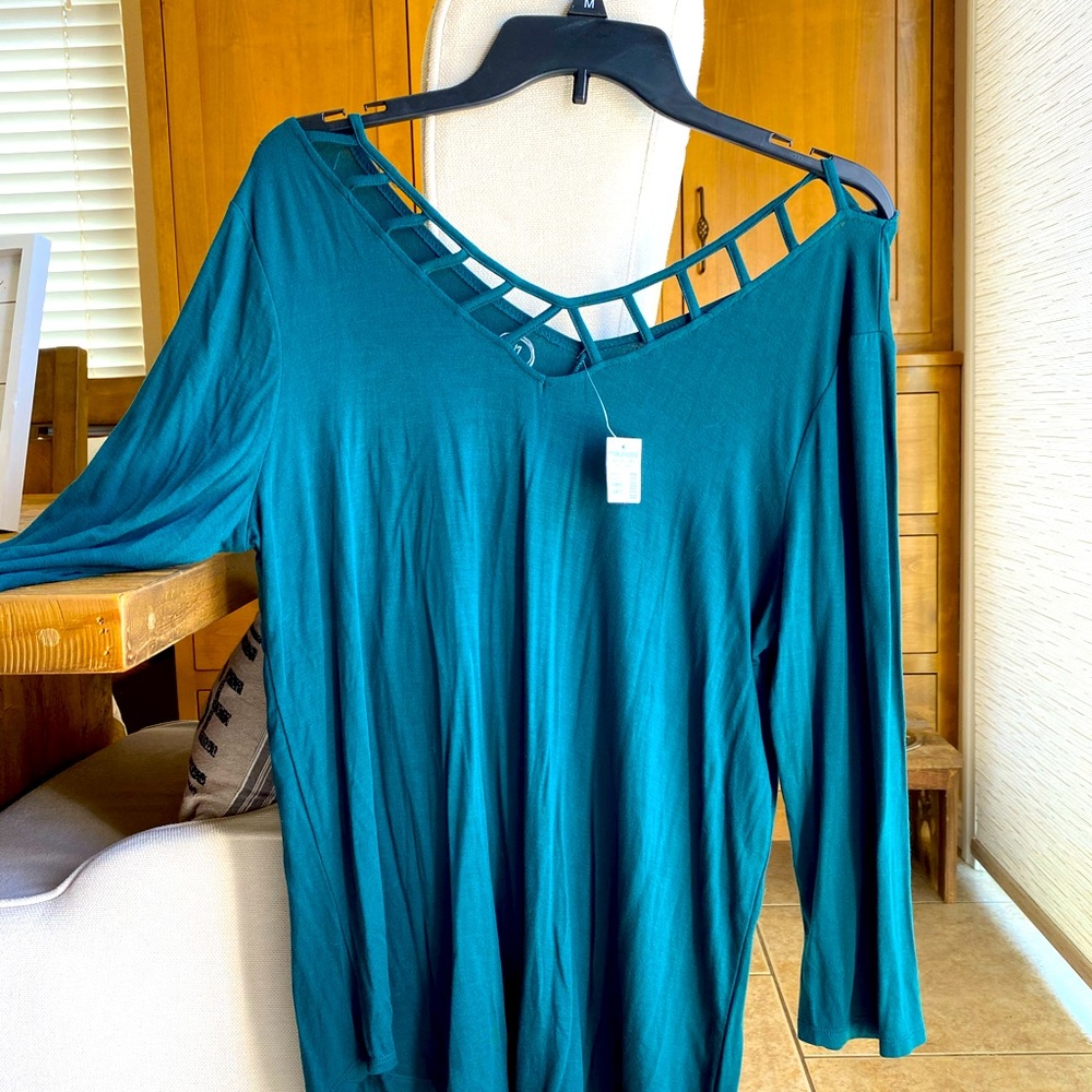 Cut Out Collar Top